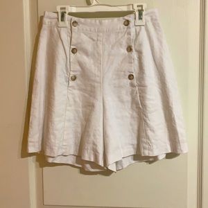 White linen shorts from UO